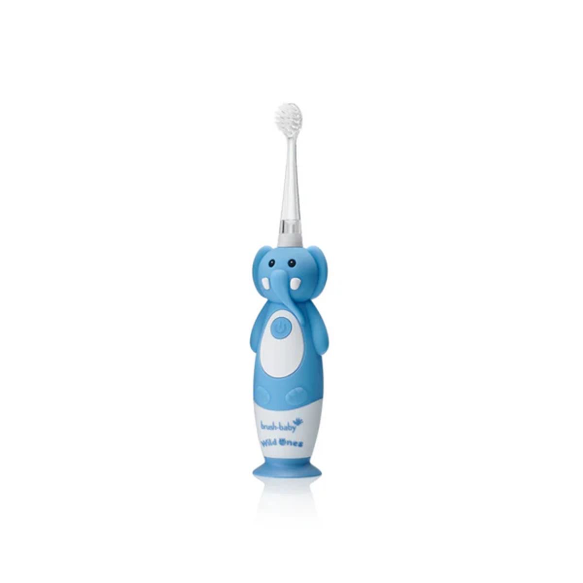 BRUSH BABY - Cepillo de Dientes Eléctrico Recargable para Bebés y Niños WildOnes - Elefante - Brush Baby
