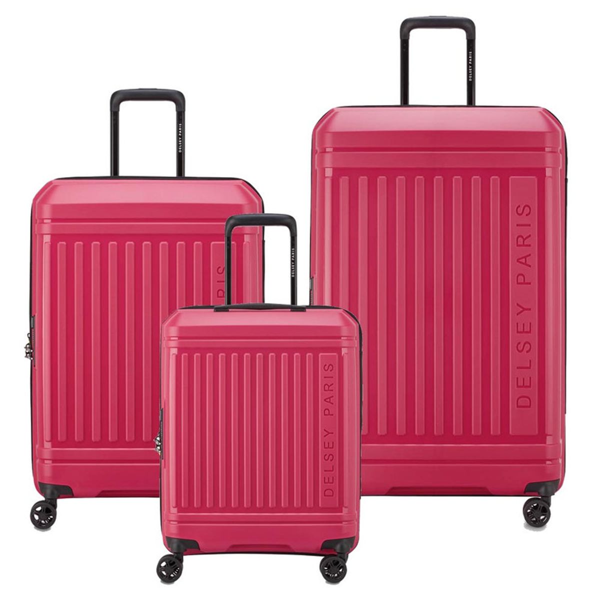 DELSEY - SET DE 3 MALETAS EXPANDIBLES DELSEY LUTECE MAGENTA