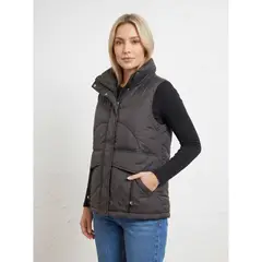 LIKE SHOP - Parka Mujer Sin Mangas Chaqueta Puffa Acolchada Sin Gorro 8020