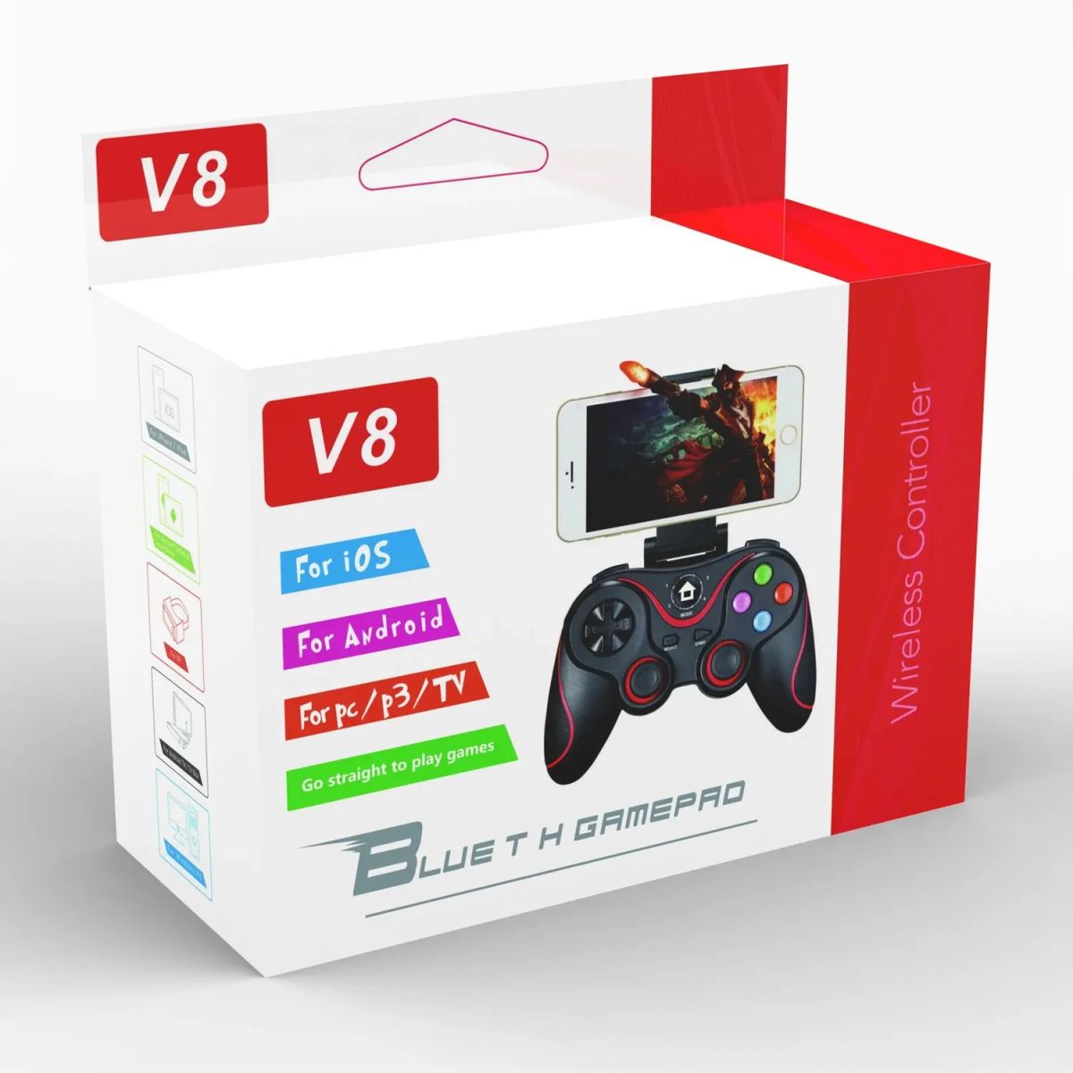 GENERICO - Control De Juego Con Soporte Teléfono P3p4pctv Bluetooth