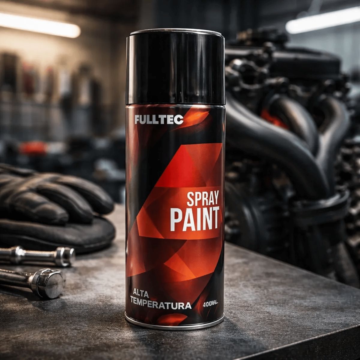 FULLTEC - Pintura En Spray Alta Temperatura Negro Fulltec 400ml