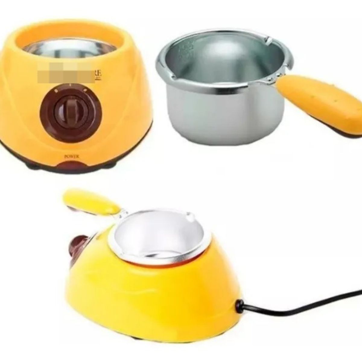 GENERICO - Fondue de Chocolate  Amarilla con Olla de Aluminio