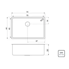 TRAMONTINA - Cubeta Design Collection Quadrum 70 en Acero Inoxiable
