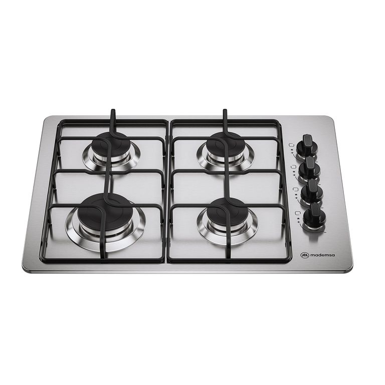 MADEMSA Encimera a Gas 4 Platos Encendido Automático KM4GX Inox