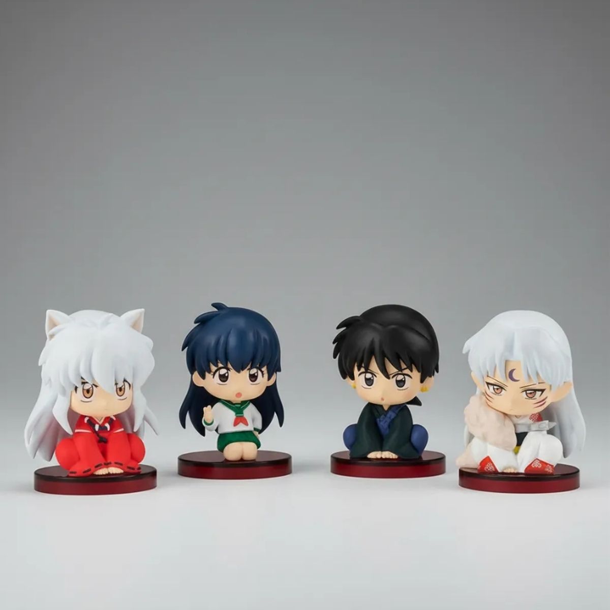 GENERICO - Set 4 Figuras Inuyasha 12cms Anime Kawaii