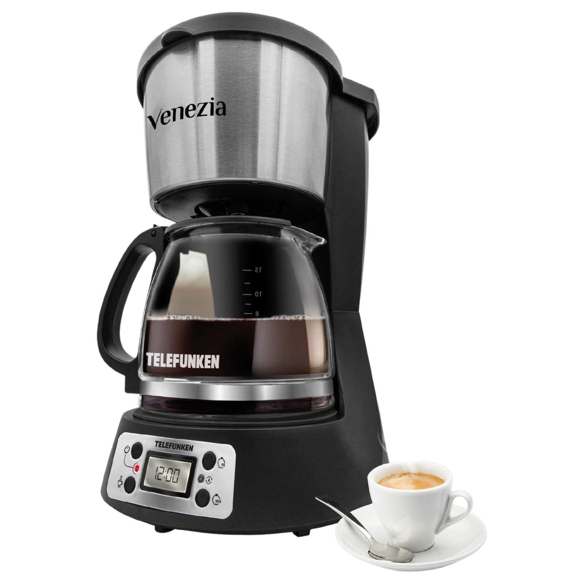 Cafetera Eléctrica Venezia Keep Warm Programable 1.5 Litros, marca TELEFUNKEN - Foto Principal