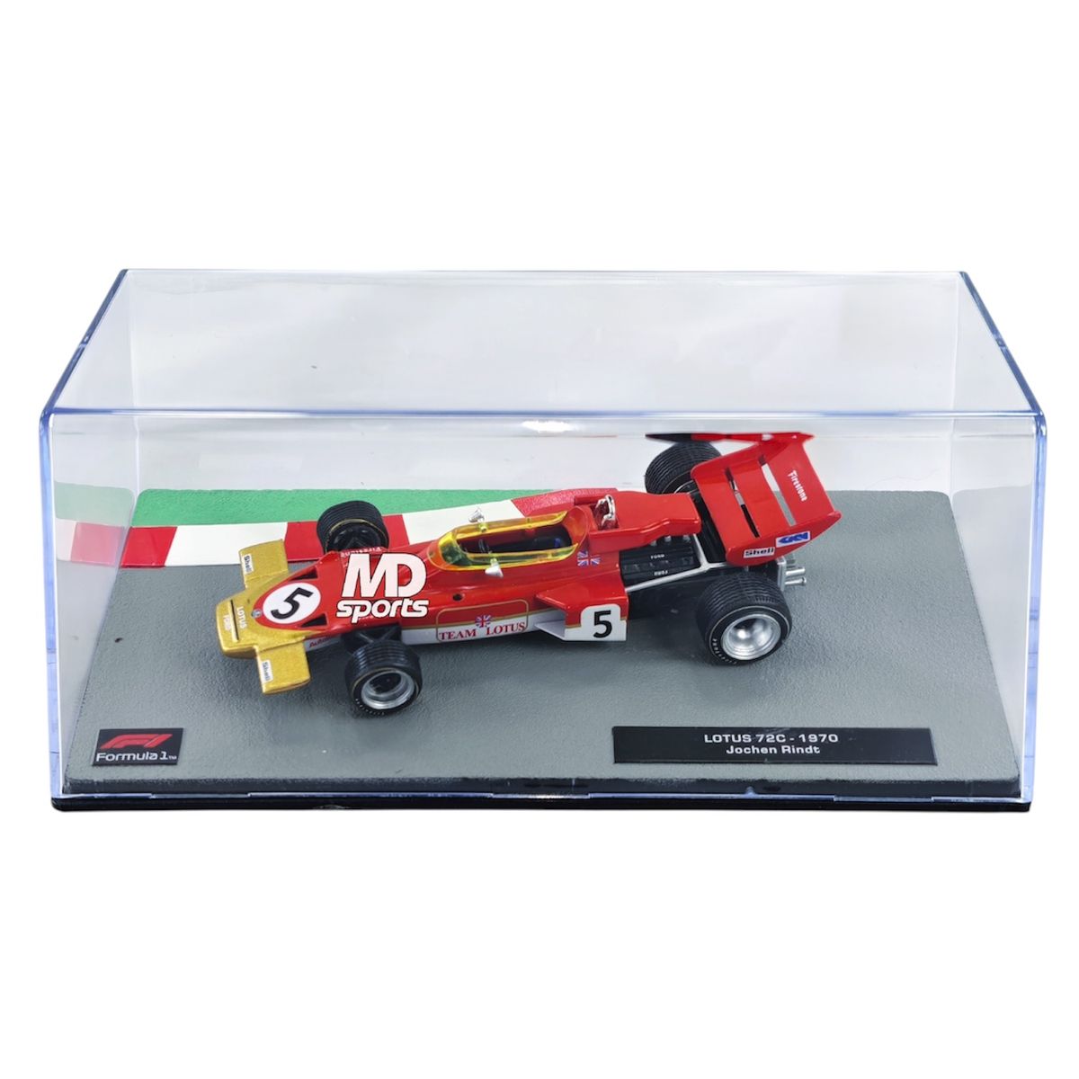 FORMULA 1 - Auto F1 Lotus 72C 1970 #5 Jochen Rindt Caja Acrilica Altaya 1:43