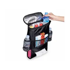 GENERICO - Organizador de Asiento Trasero Térmico para Auto con Porta Pañuelos - Negro
