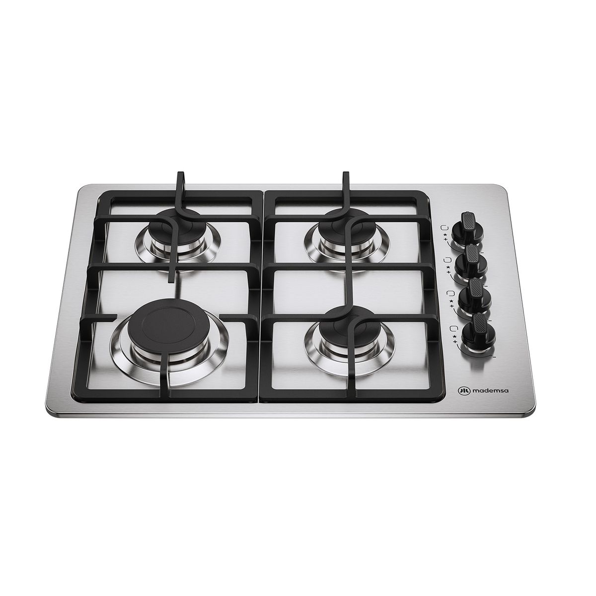 MADEMSA - Encimera a Gas 4 Platos Encendido Automático KM4CX Inox