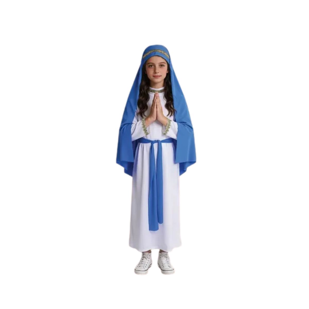 GENERICO - Disfraz Religioso Virgen Maria Niña Cosplay 5-6