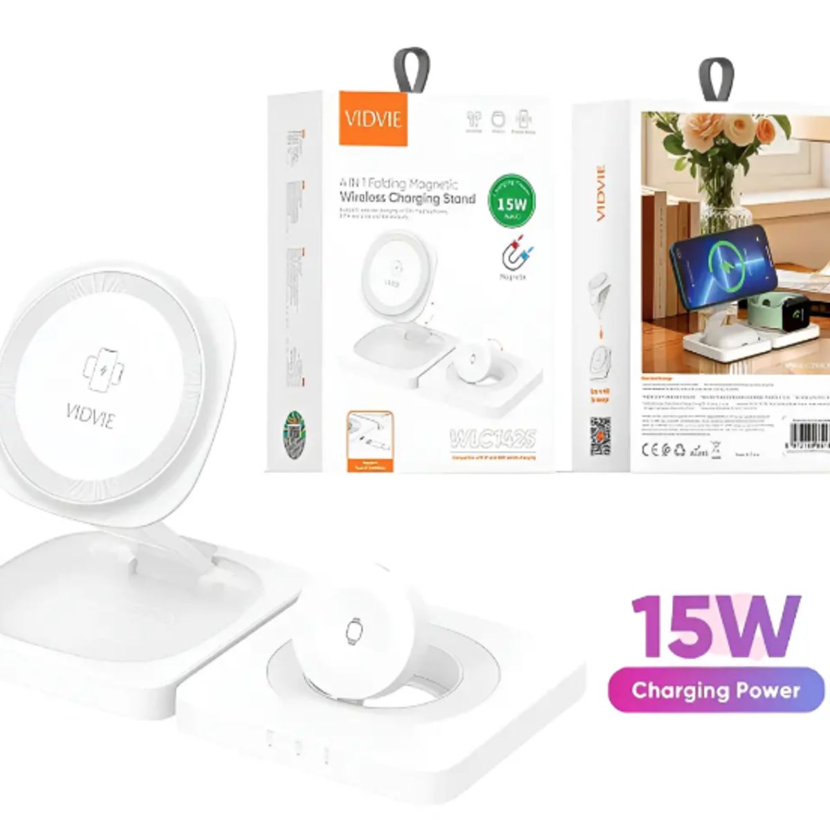 GENERICO - Cargador De Escritorio Multifunción Wlc1425 Vidvie Blanco