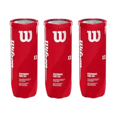 WILSON - Pelotas De Padel Performance Pack 3 Tubos X3 Pelotas
