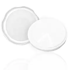 GENERICO - Pack 50 Unidades Tapa De 82mm Para Frasco Conservero - Blanco