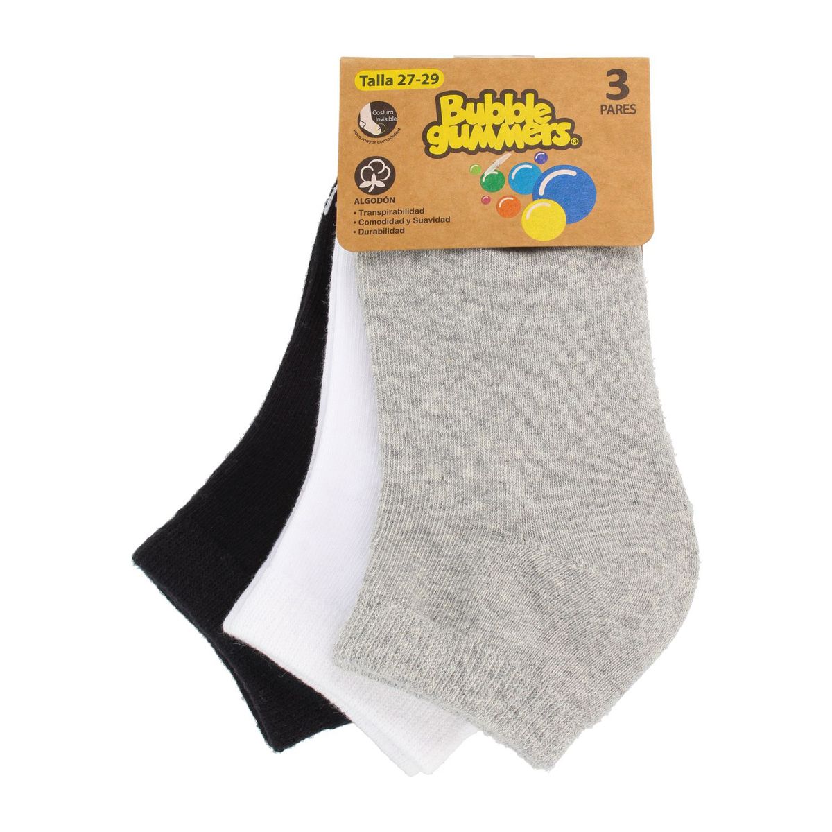 BUBBLE GUMMERS - Calcetines Infantiles Bubblegummers Tripack Multicolor