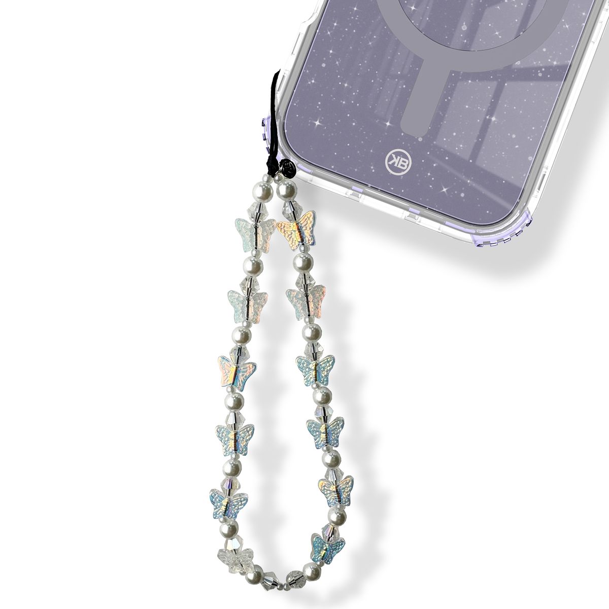 KBOD - Colgante Strap Diseños Y Colores Kbod Para Teléfonos Celular Mariposas Tornasol