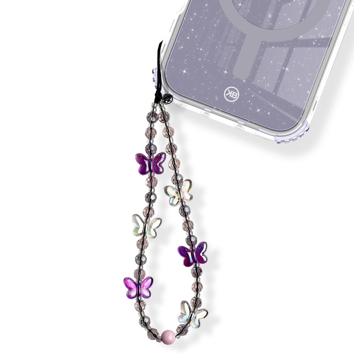 KBOD - Colgante Strap Diseños Y Colores Kbod Para Teléfonos Celular Mariposas Lila