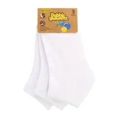 BUBBLE GUMMERS - Calcetines Infantiles Bubblegummers Tripack White Blanco