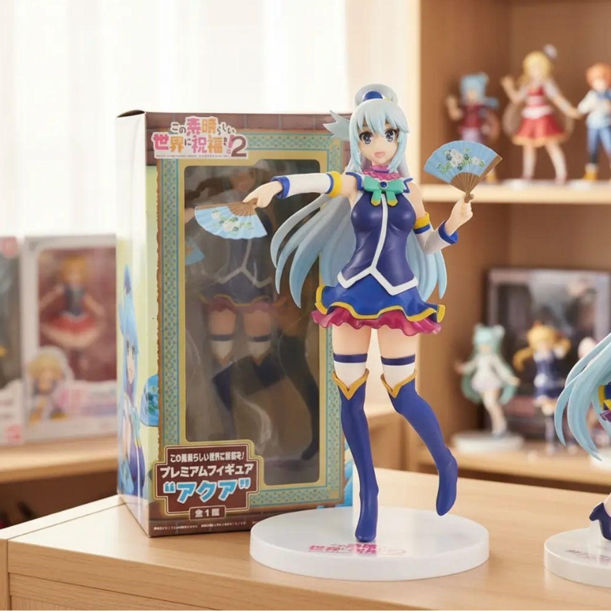 GENERICO - Figura Anime Konosuba Aqua Kawaii - Coleccionable 21cm