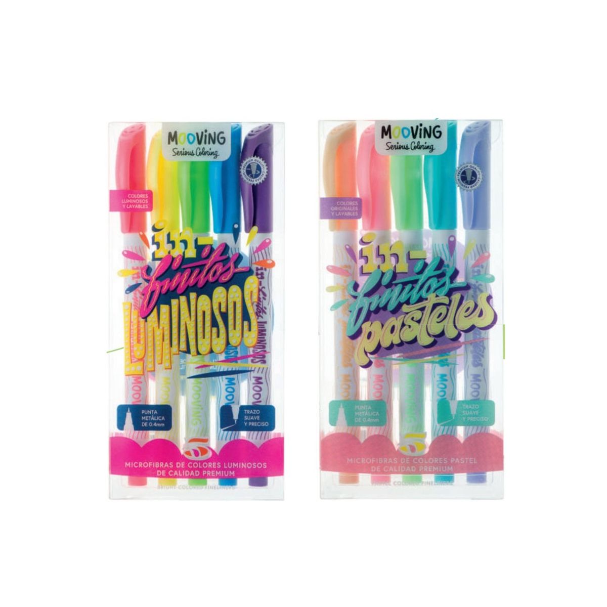 MOOVING - Pack tiralíneas Mooving Infinitos pasteles + Infinitos luminosos