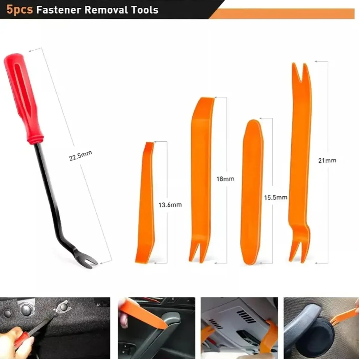 GENERICO - KIT 725 CLIPS DE RETENCIÓN PLÁSTICO PARA AUTO - USO UNIVERSAL