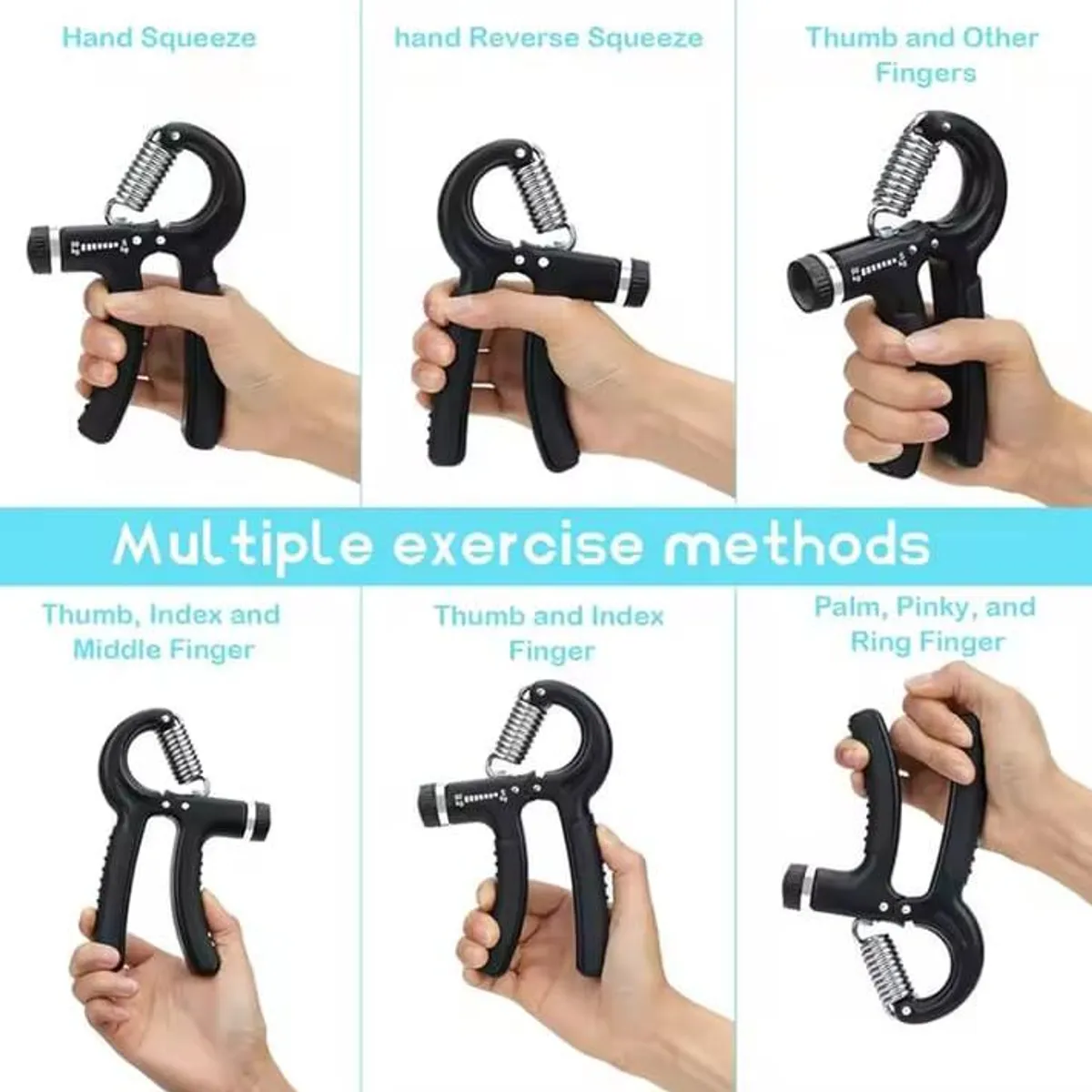 GENERICO - Hand grip ajustable 5 a 60kg mejorar agarre calsitenia