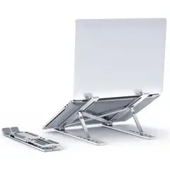 TECMASTER - Soporte Ajustable de Aluminio 6 Posiciones Para Notebook Gris