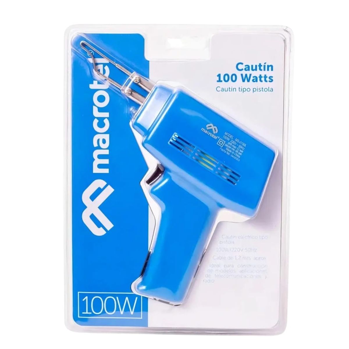GENERICO - Cautín Eléctrico Tipo Pistola 100w Macrotel  Tecnocenter