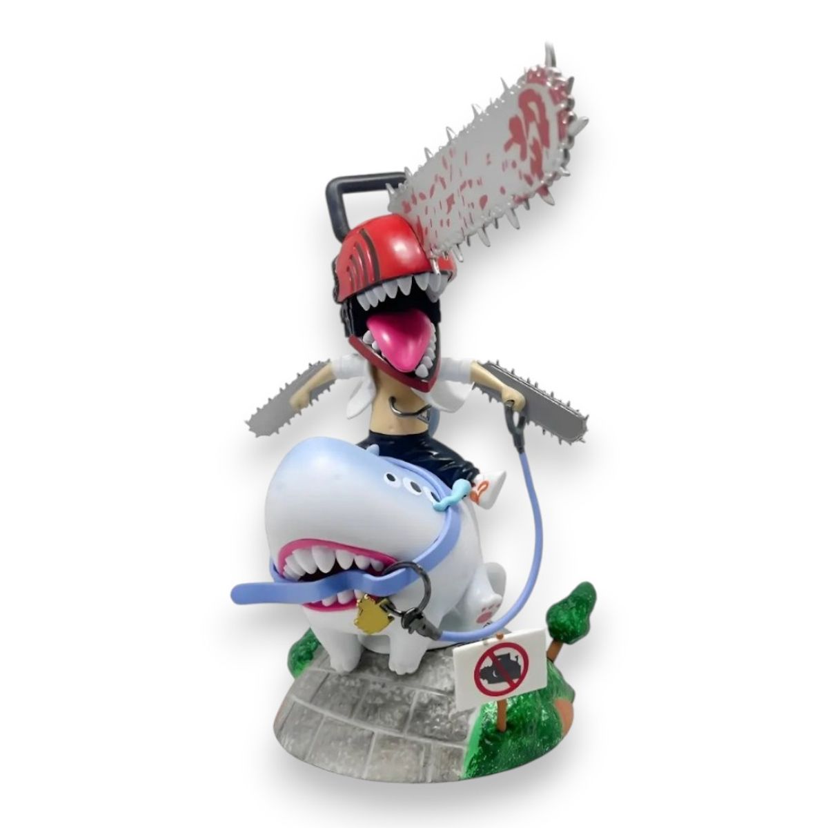 GENERICO - Figura De Acción Denji Chainsaw Man Montando Tiburon 23cm