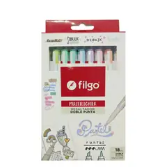 FILGO - Destacador Multilighter Doble punta Pastel - 18 colores