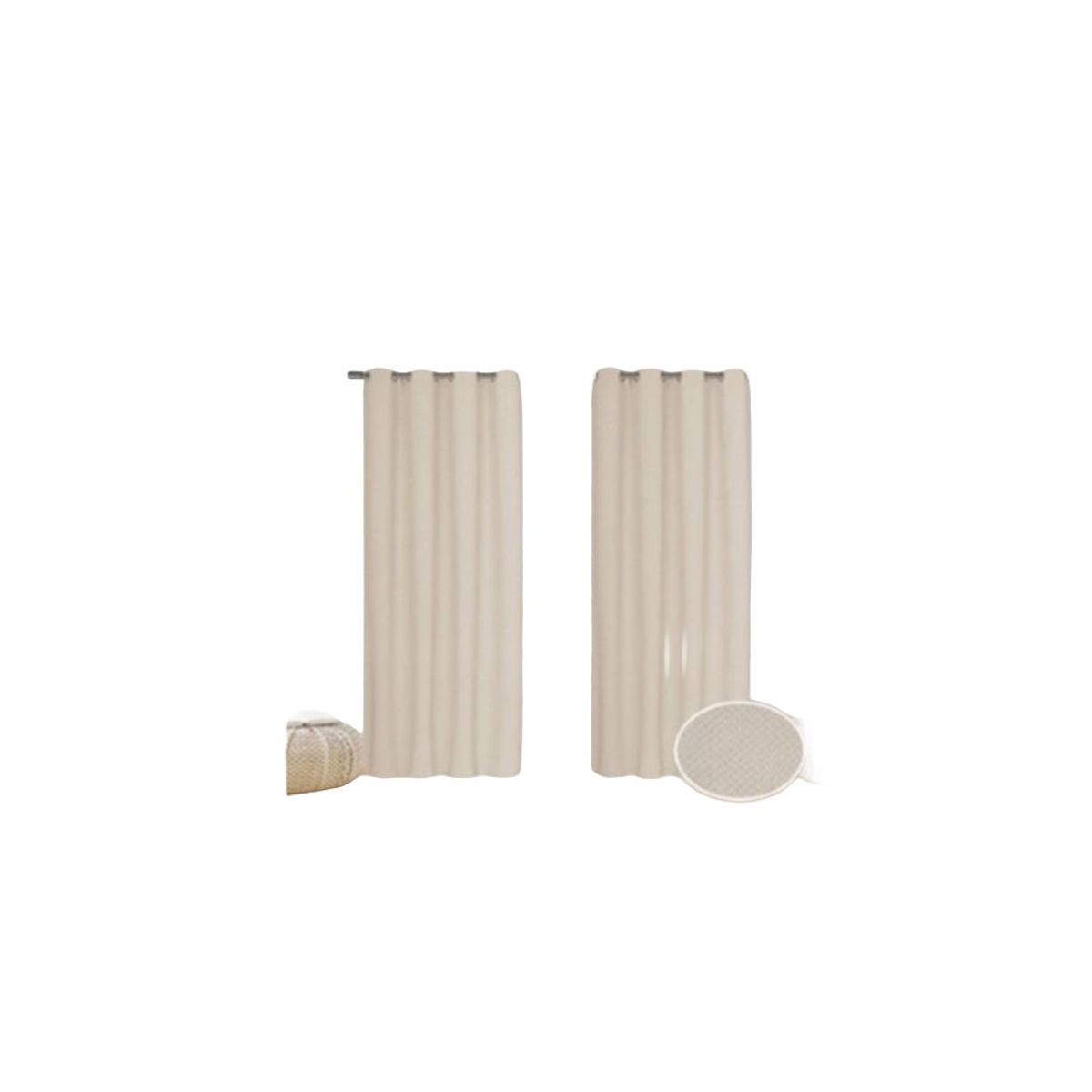 GENERICO - SET DE CORTINAS BLACKOUT TERCIOPELO 140X240CM