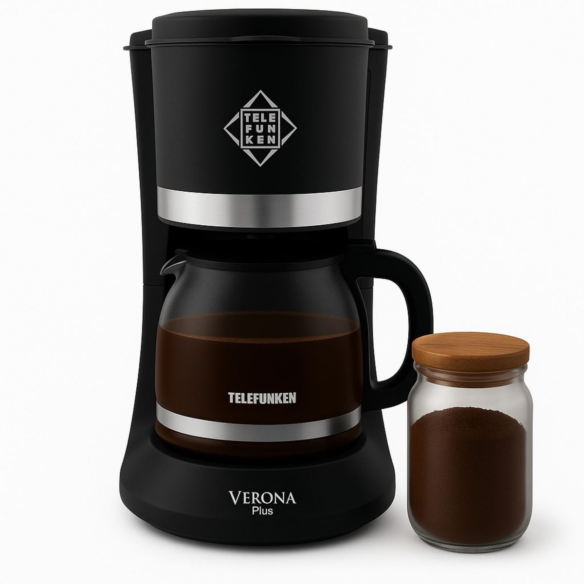 TELEFUNKEN - Cafetera Eléctrica Keep Warm Verona Plus 1.2L Filtro Lavable