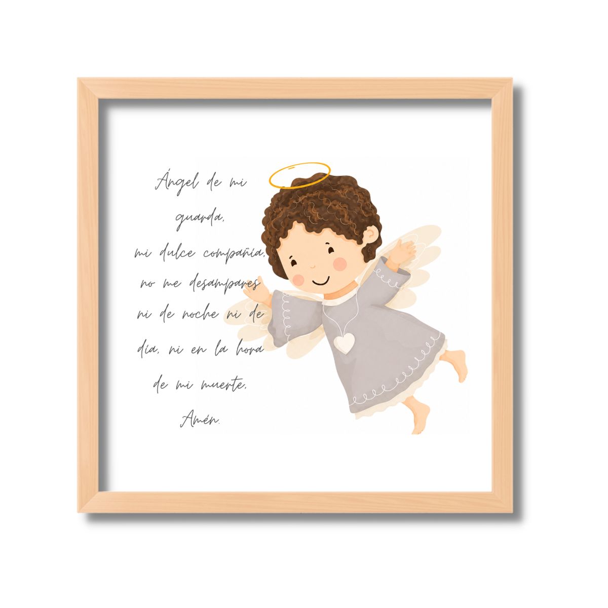 LAFANTINA - CUADRO RELIGIOSO ORACIÓN ANGEL DE LA GUARDA COLOR