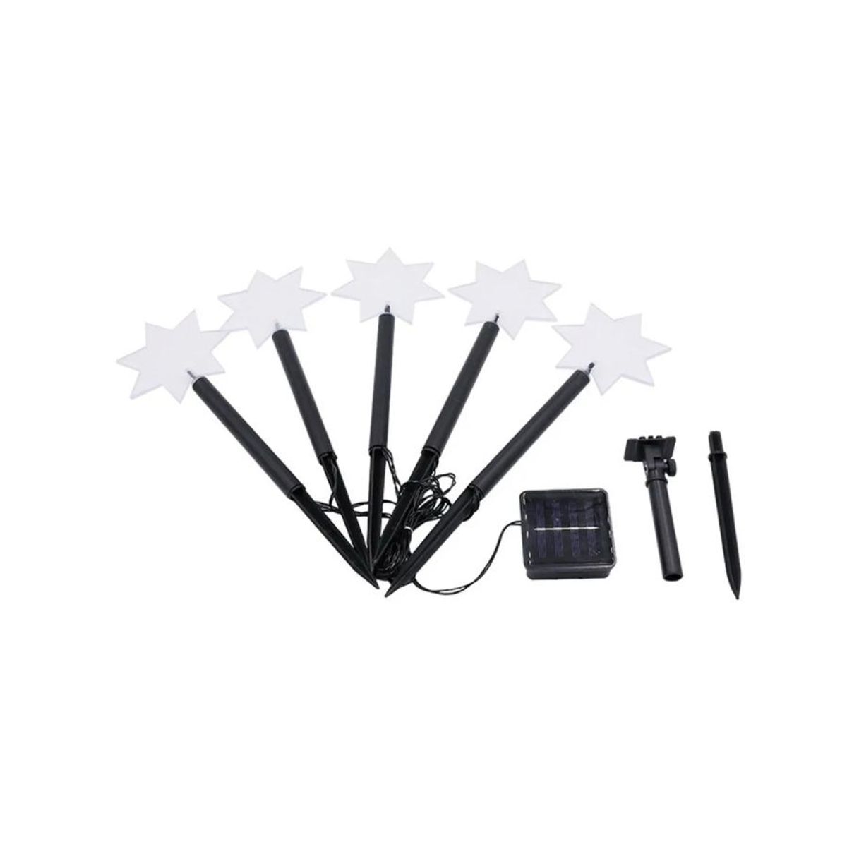 GENERICO - Pack 5 Estacas Luces Solares De Estrellas Para Exteriores