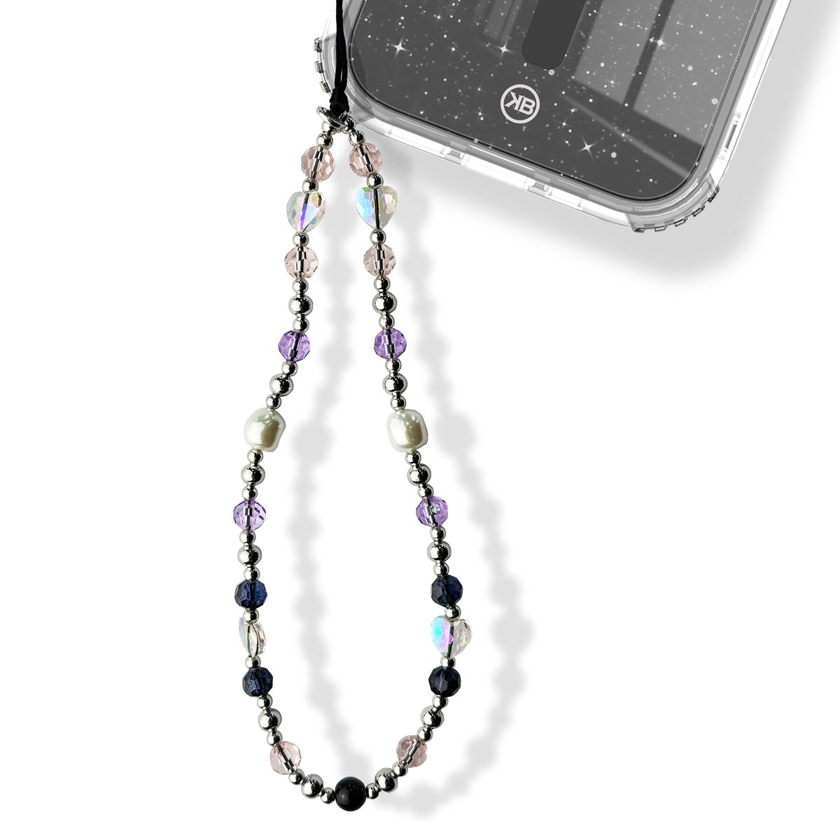KBOD - Colgante Strap Diseños Y Colores Kbod Para Teléfonos Celular Perlas Lilas
