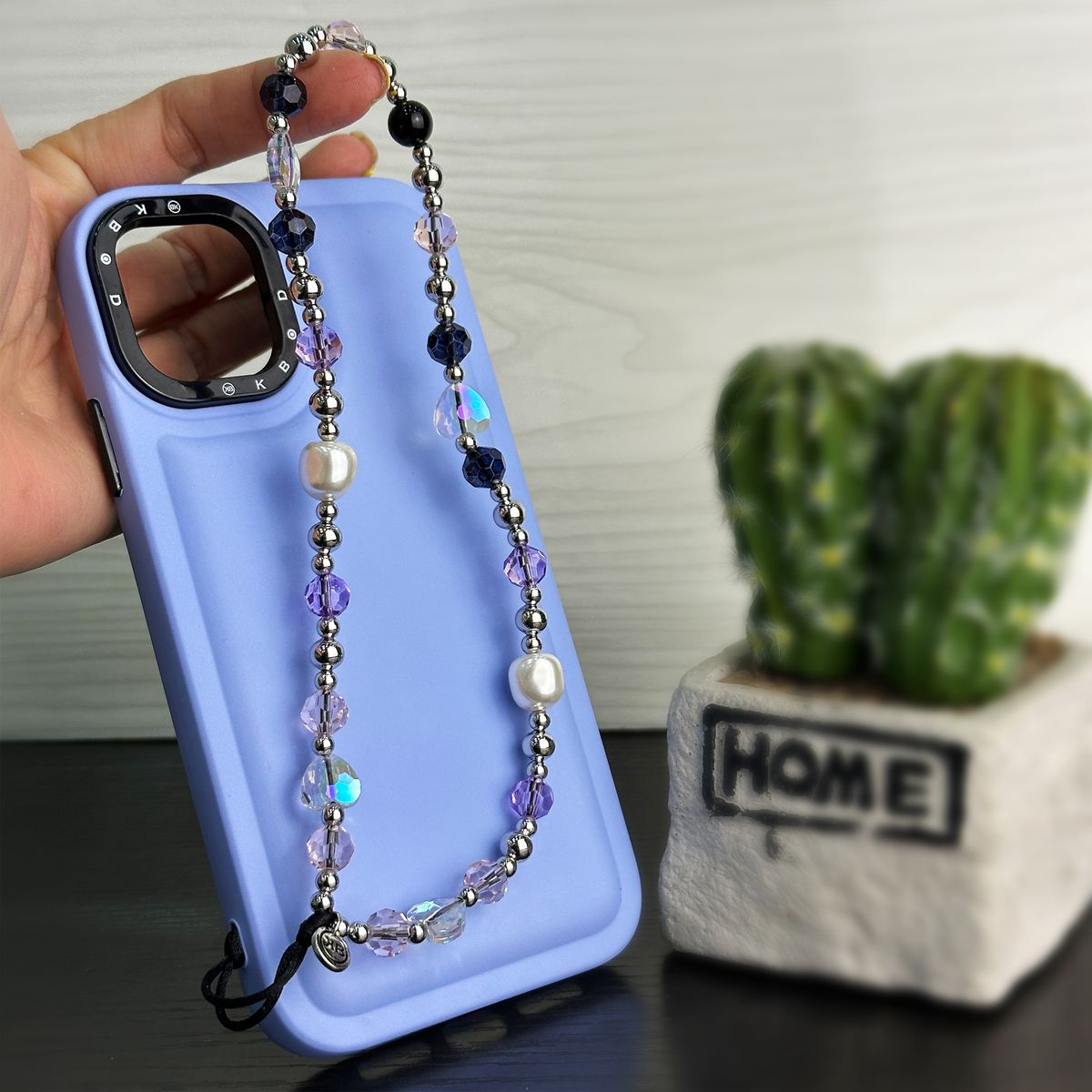 KBOD - Colgante Strap Diseños Y Colores Kbod Para Teléfonos Celular Perlas Lilas