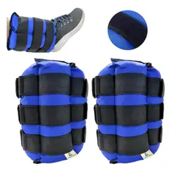 GENERICO - Pesas Tobilleras Y Muñequeras 5 Kg Cada Una Total 10 Kg Azul Línea Sport