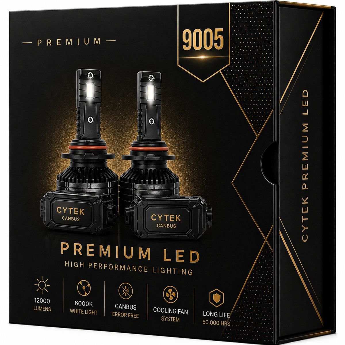 OEM - Kit de Luces Turbo LED 9005 Canbus 65W Premium Ligth 12000Lm