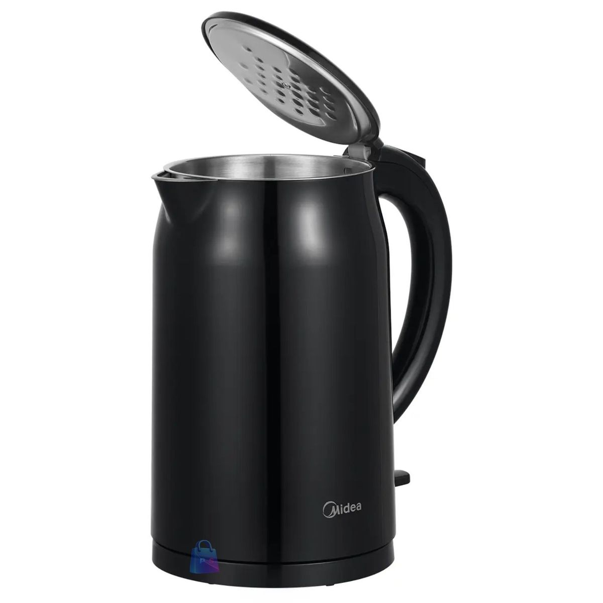 MIDEA - Hervidor Eléctrico 1.7L Doble Pared Acero Inox Negro - PS