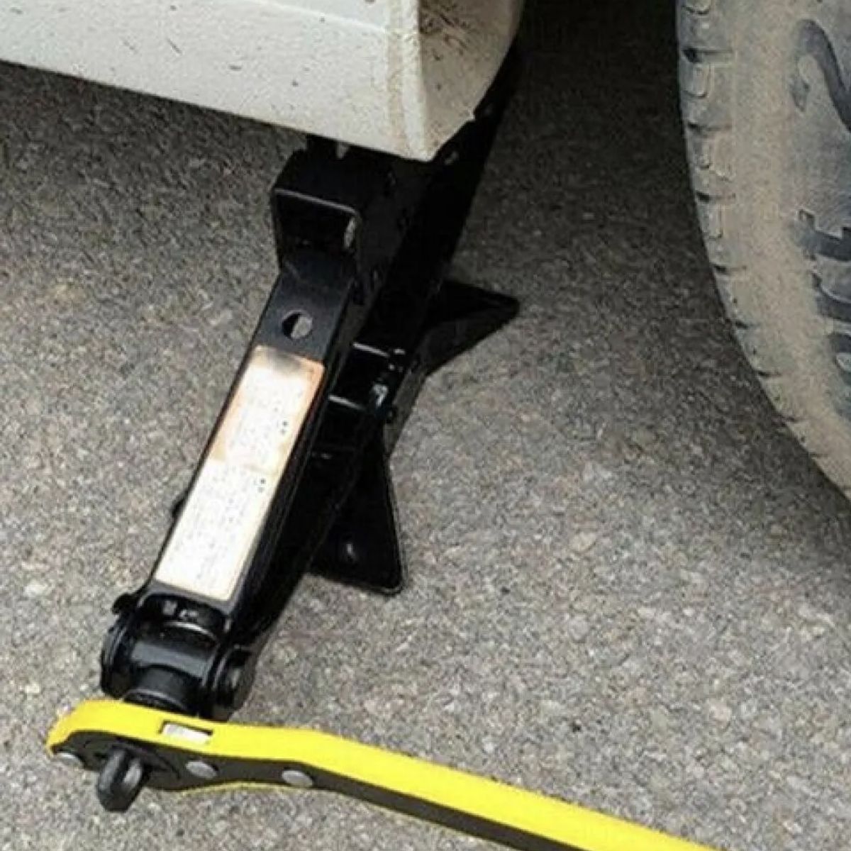 GENERICO - Llave De Trinquete Gata emergencia Auto llave para gata