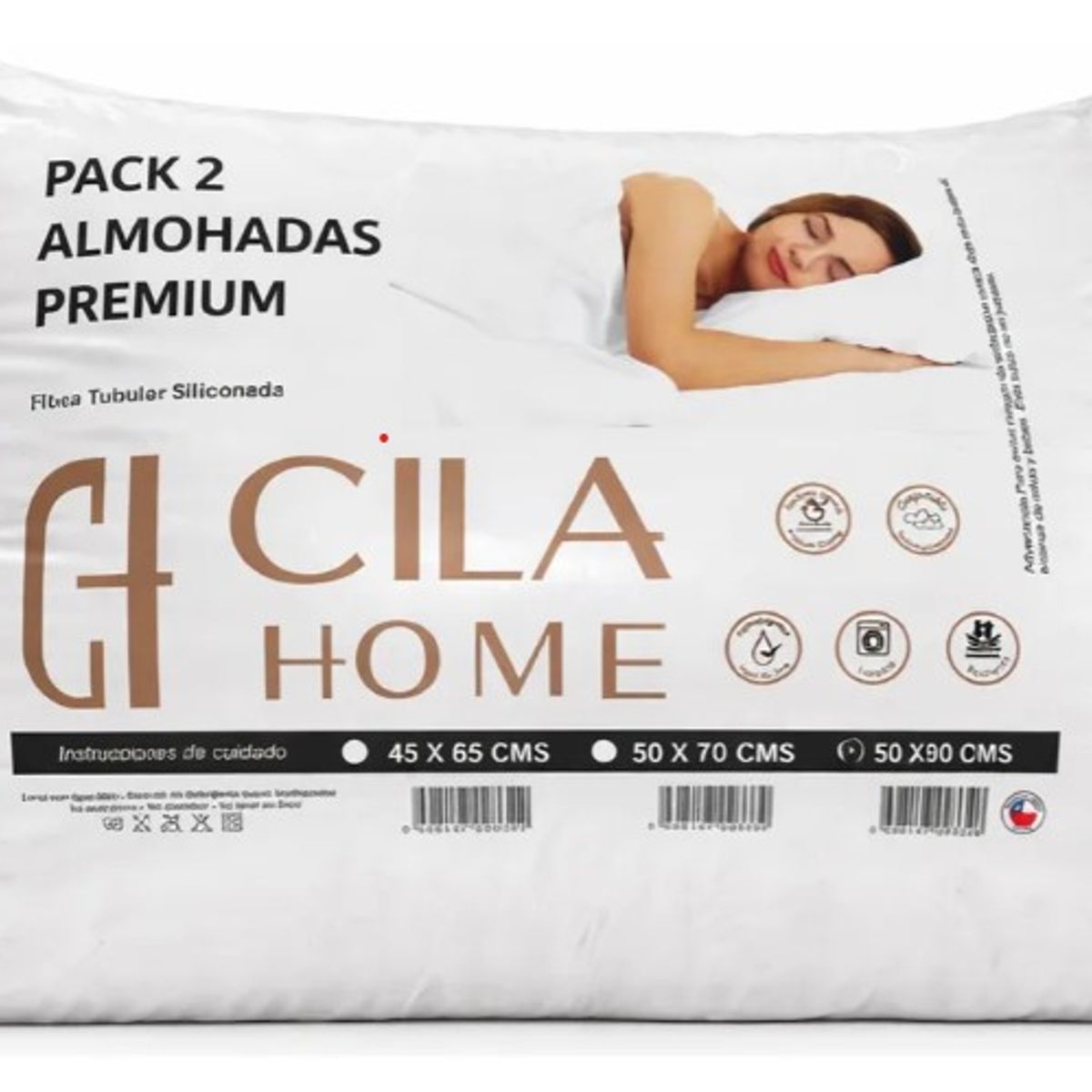 GENERICO - Almohadas Pack De 2 Premium King De 50x90 Cm Cila Home