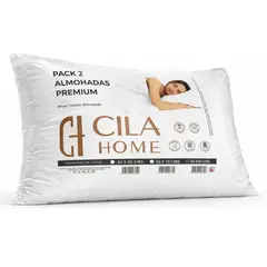 GENERICO - Almohadas Pack De 2 Premium De 50x70 Cm Cila Home Blanco