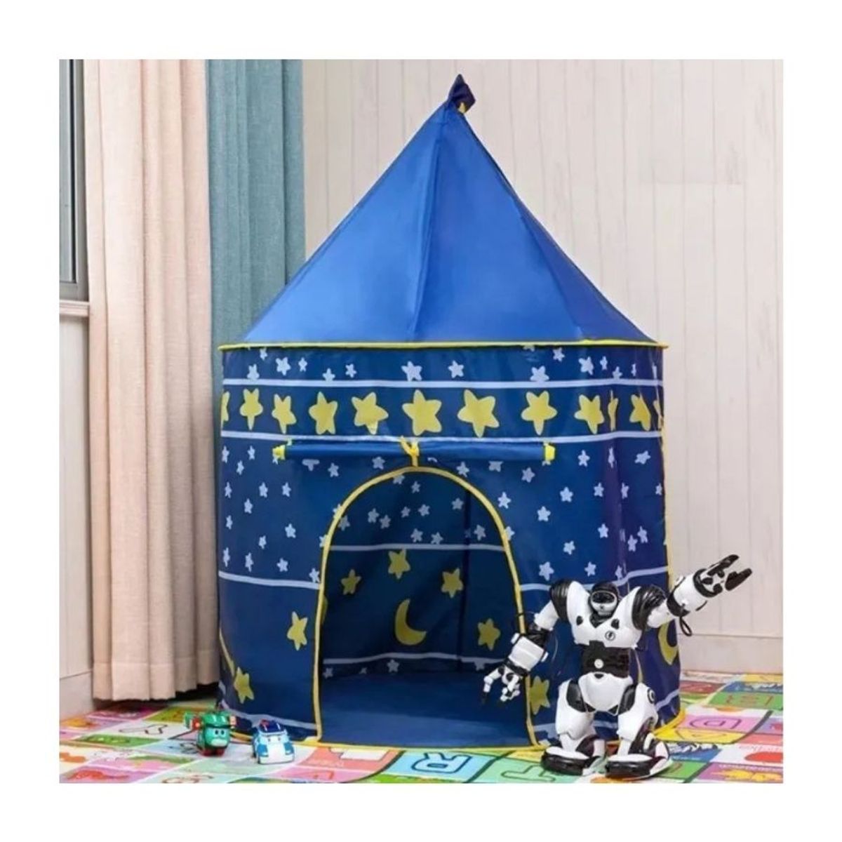 GENERICO - Carpa Castillo Niña Y Niño Infantil Juegos Juguetes Azul 135X105 Cm