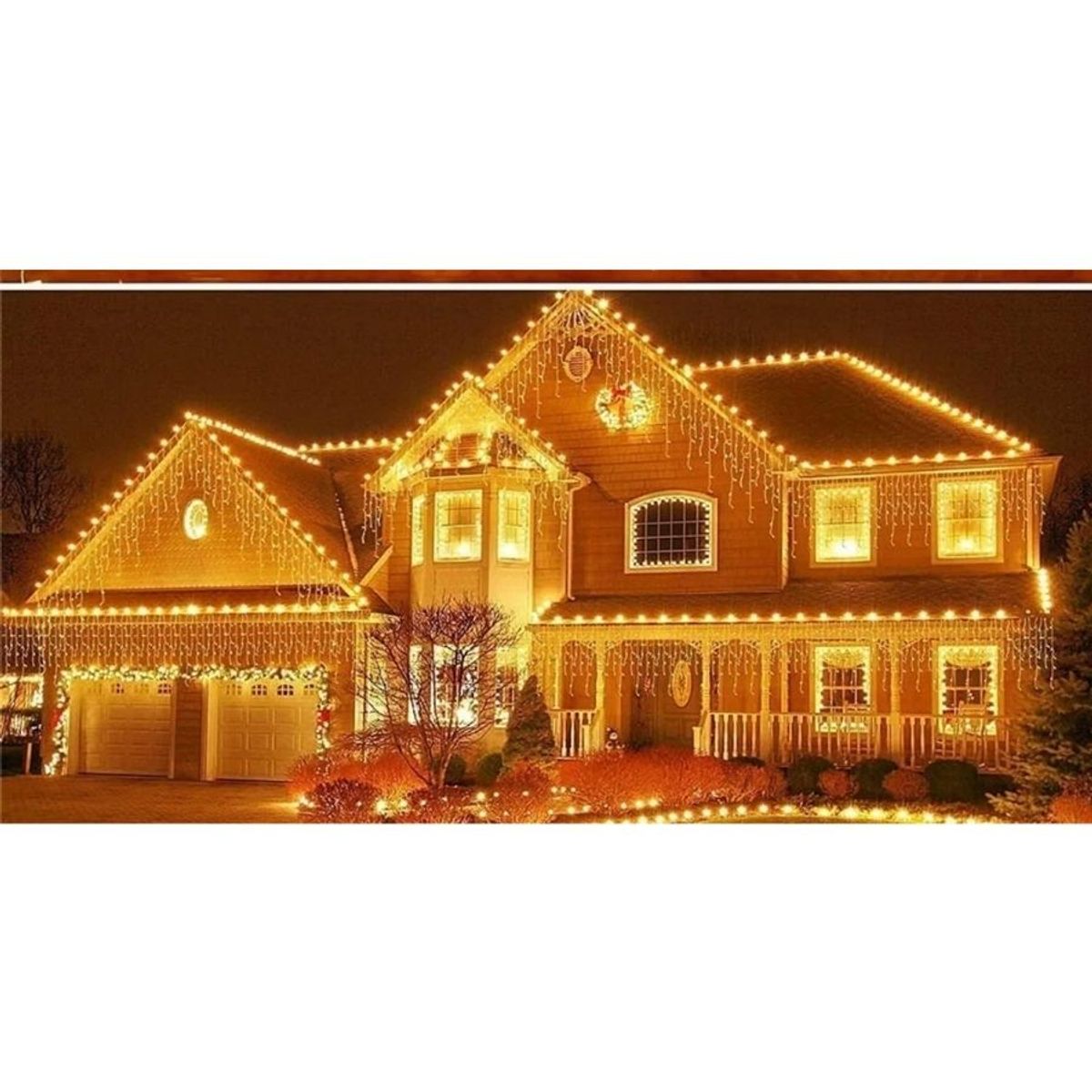 GENERICO - Luces Guirnalda Solar 10 Metros 100 Led Cálida Navidad