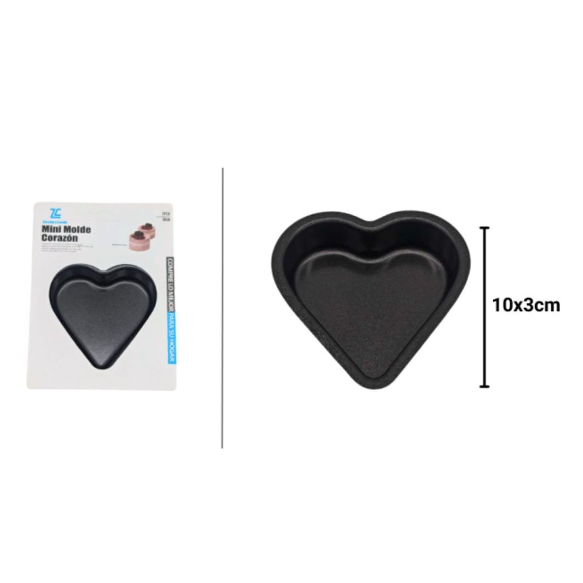 GENERICO - Molde corazón pequeño 10x3cm