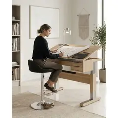 GENERICO - Silla de Bar Ergonómica Ajustable con Apoyapiés