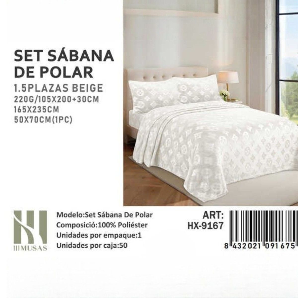 GENERICO - Set De Sabana Polar Plush Plaza Y Media