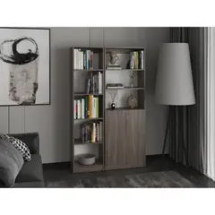 TUHOME - Set X2 Estantes 10 Niveles 2 Puertas Abatibles 7 Repisas Home E Milan