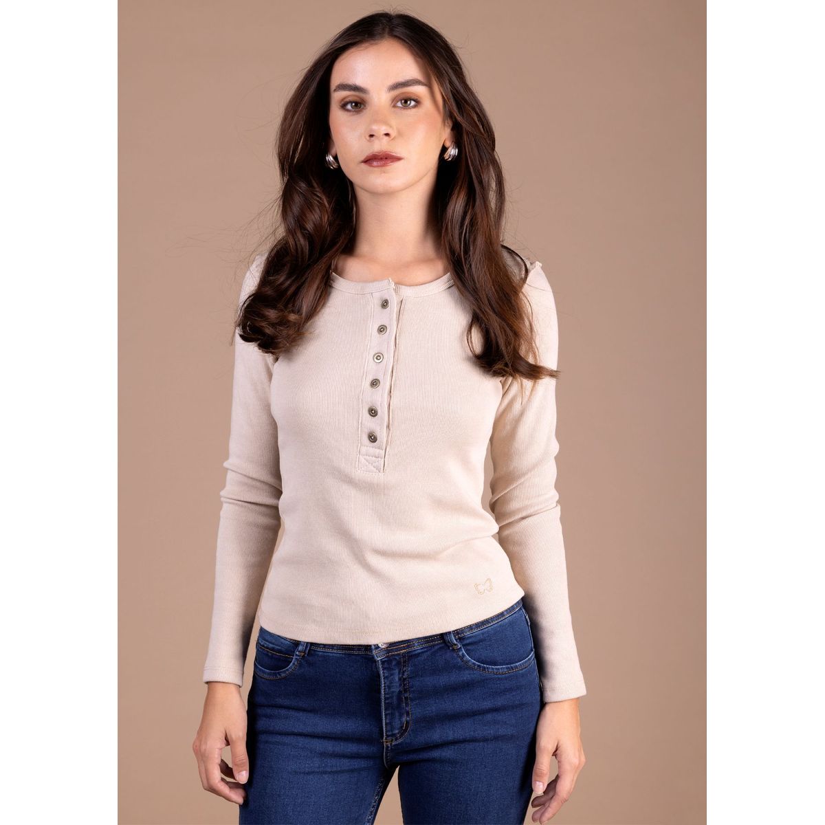 EFESIS - Polera Regular Manga Larga Mujer