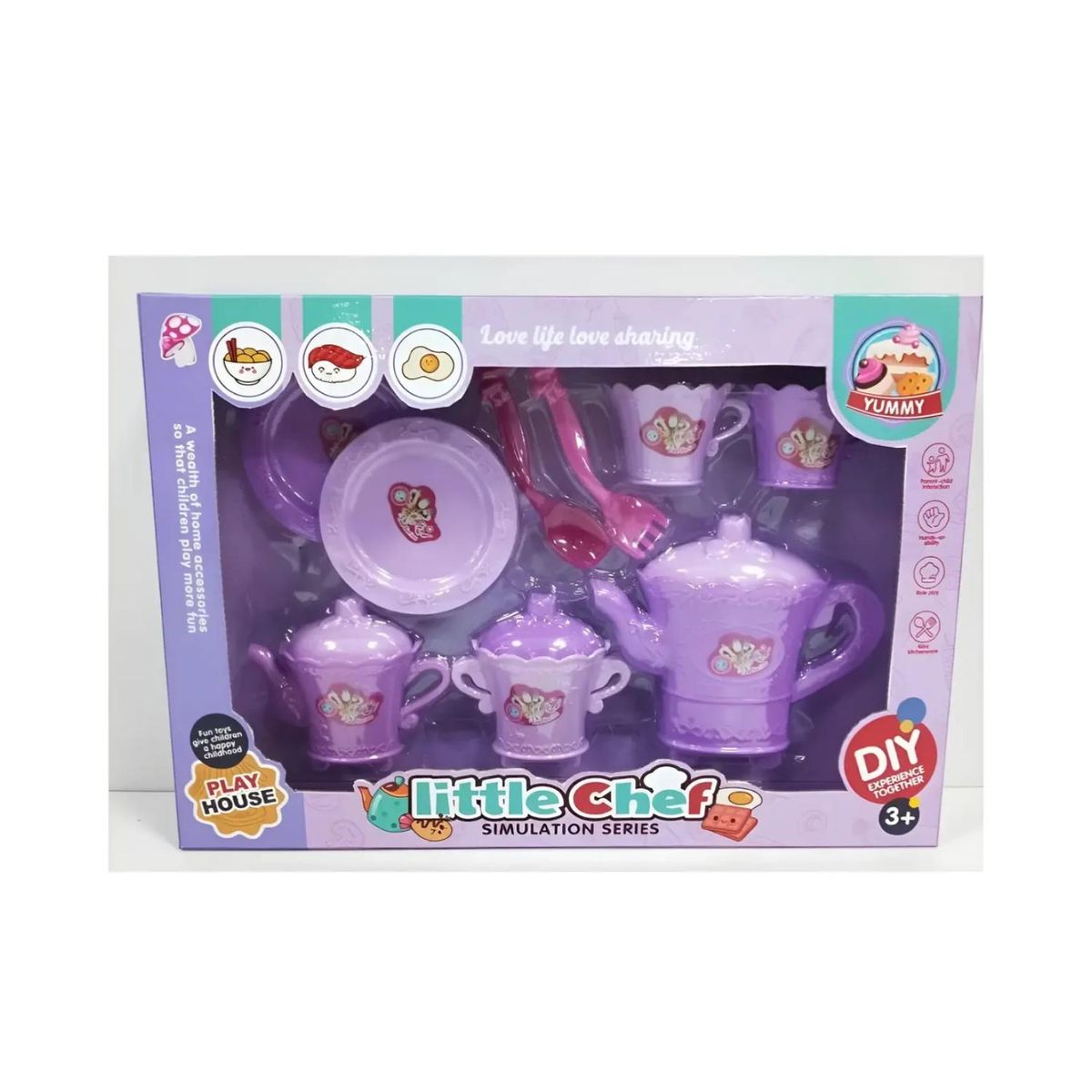 GENERICO - Juguete Set De Tetera Juego De Te 11 Piezas Purpura Infantil