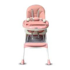 GENERICO - Silla De Comer Para Bebes Ajustable Rosado Infantil